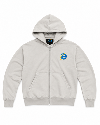 Eternal internet money hoodie grey zip cotton  , Front view