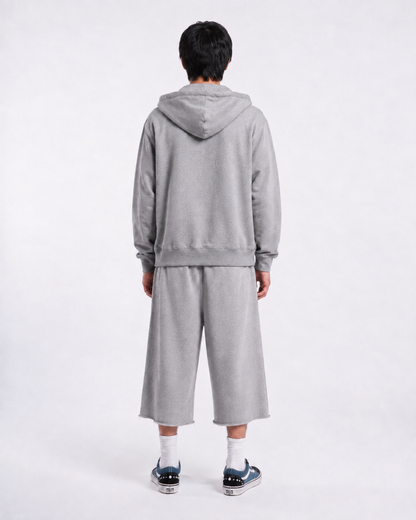 Eternal internet money shorts grey cotton long shorts , Back view